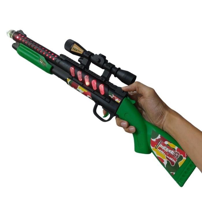 Mainan Tembakan Anak Shotgun Lampu Suara Getar