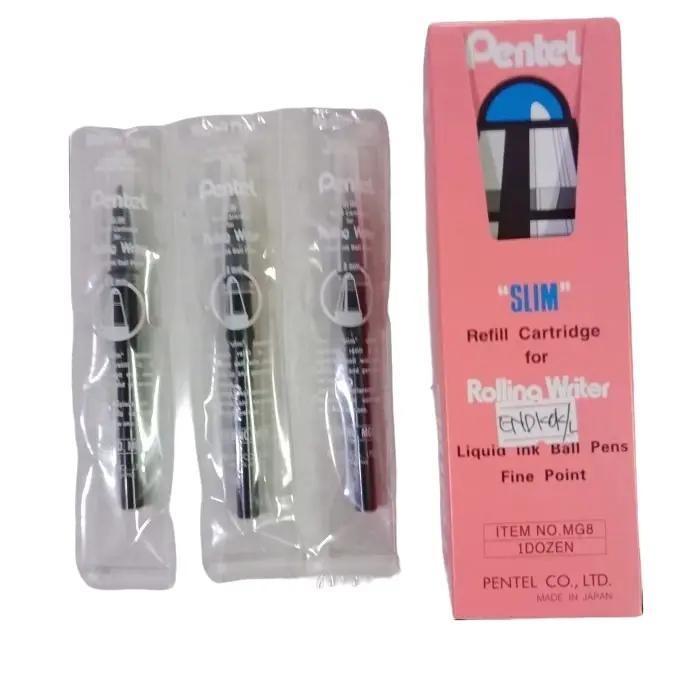 [1 pcs] Isi Ballpoint Pentel MG8 Warna Hitam Pulpen Stationery Tinta