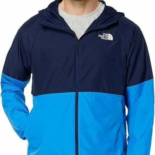 JAKET HIKING TREKKING THE NORTH FACE FLYWEIGHT HOODIE MENS BLUE