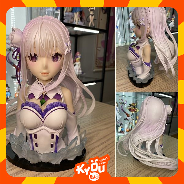 Ichiban Kuji ArtScale Bust Figure 1/3 Emilia - Anata, Seirei no Shukufuku ga Arimasu you ni A Prize 