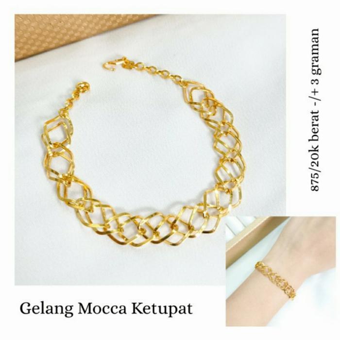 terlaris, best seller Gelang Wanita italy full color korea Hadiah Teman Perhiasan Emas asli 100% ori
