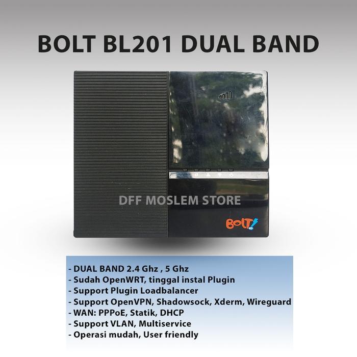 Modem Router Wireless Wifi BOLT BL-201 OPENWRT Normal Dual Band