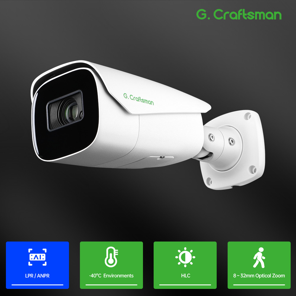 C-A LPR 4MP ANPR 7-30m License Plate Recognition,4X Motorized Zoom, IR Night Vision, 128GB TF