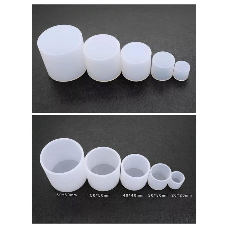 Cetakan Silikon Resin Cylinder Bulat Candle Mold