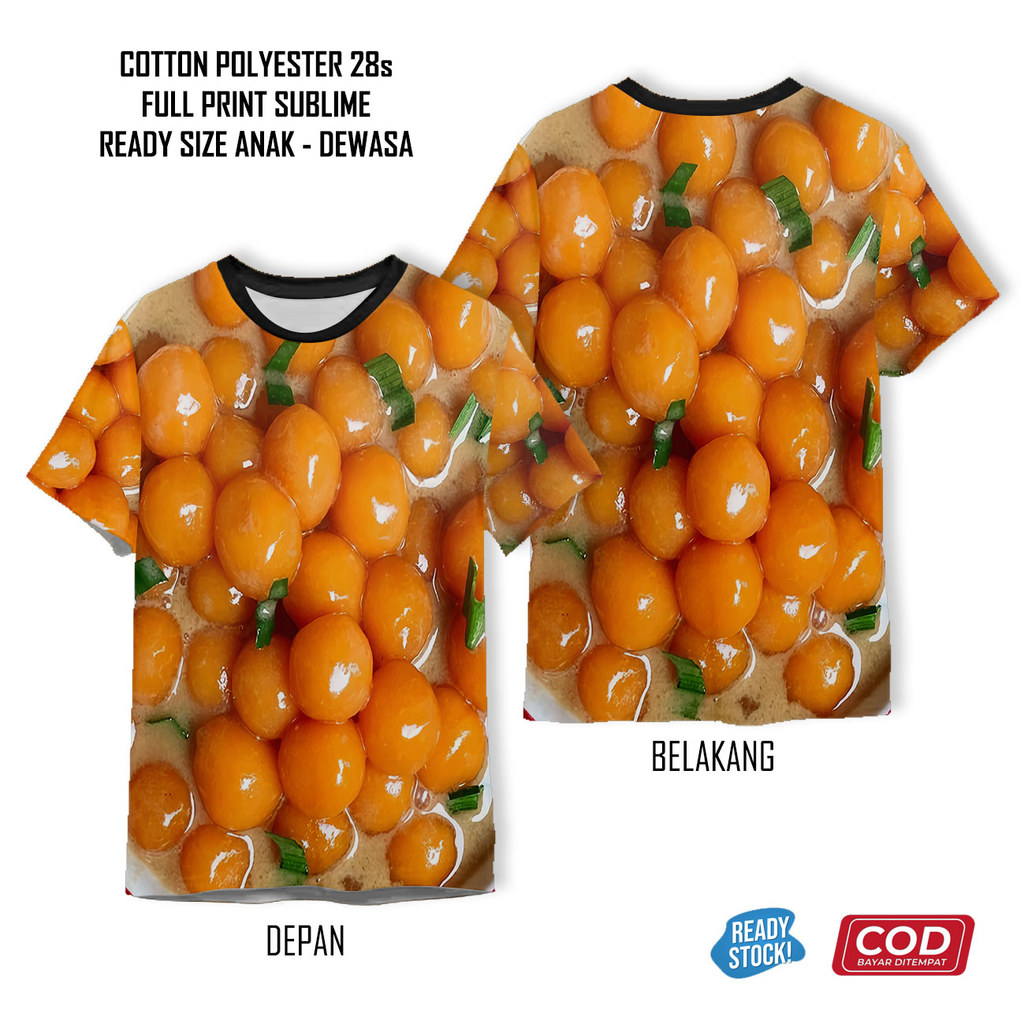 Kaos Bubur Sumsum Kolak Kacang Pacar Candil Full Printing Keren | Baju 3D Takjil Anak dan Dewasa Uni
