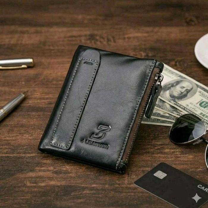 Dompet Pria Lipat Buku Kulit Asli Type Full Up Cowok Promo