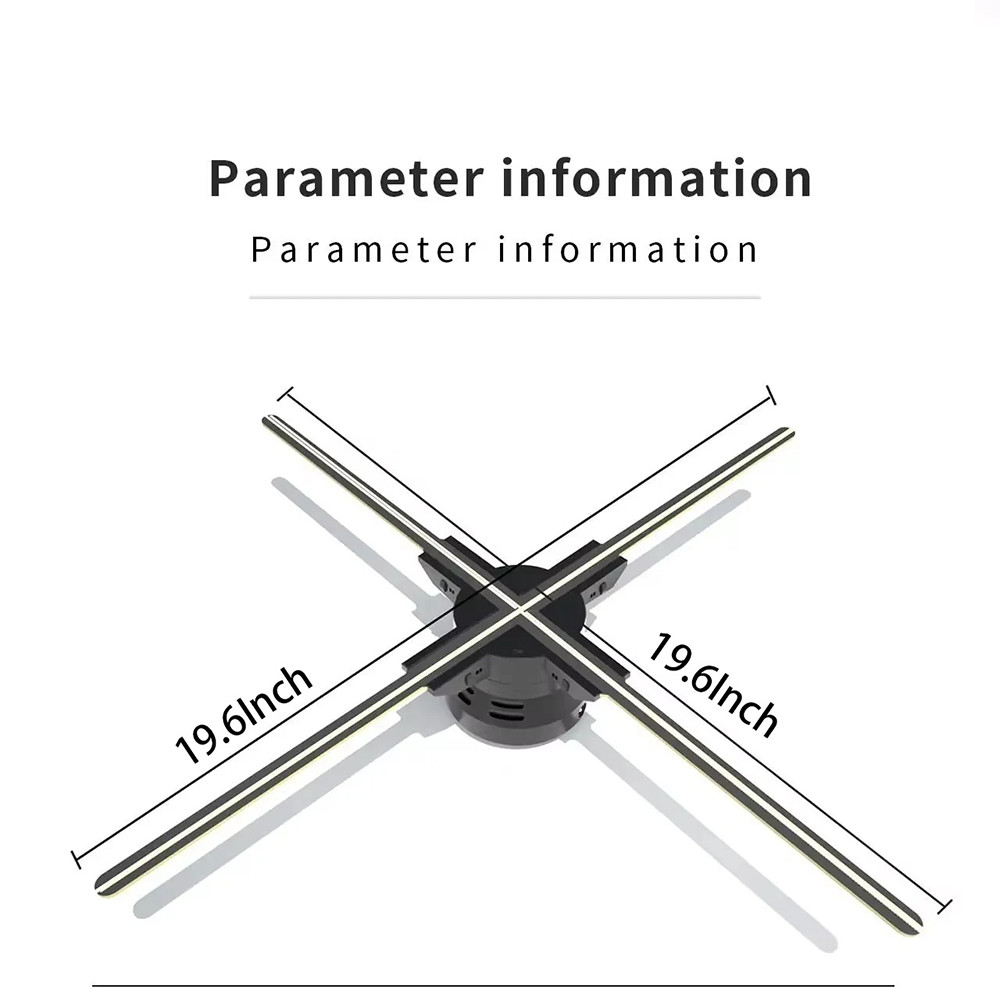 3D holographic fan projector advertising display lights 3D hologram advertising lights decorative