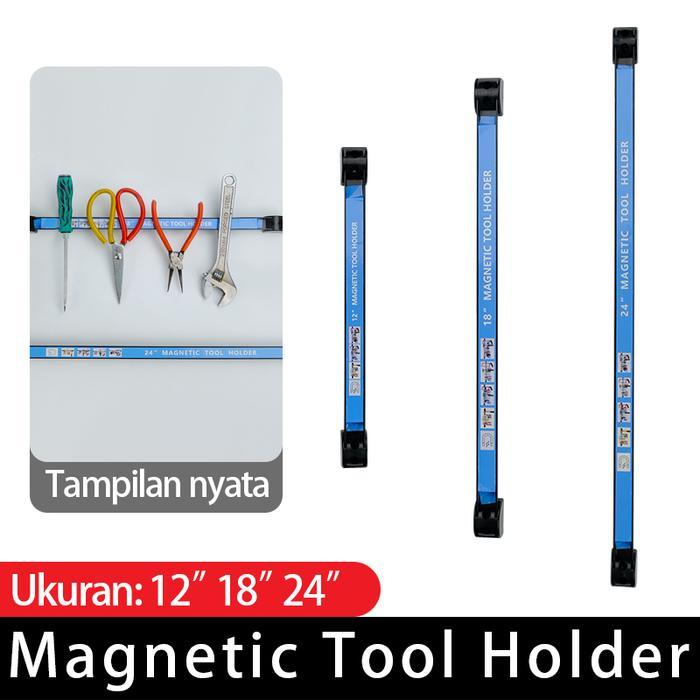 Gantungan Magnetik Perkakas / Magnetic Tool Holder 12 18 24 - Rak Magnet Alat Bengkel Dinding