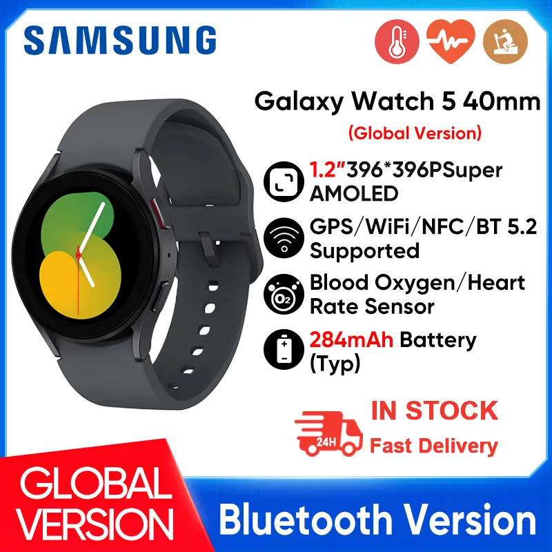 2022  Galaxy Watch 5 Watch 4 40mm Smartwatch 1.2'' Super  Screen Blood Oxygen Heart Rate Monitoring 
