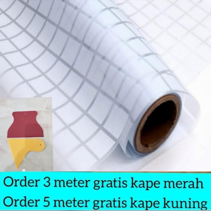 STIKER KACA SANDBLAST MOTIF KOTAK L-120