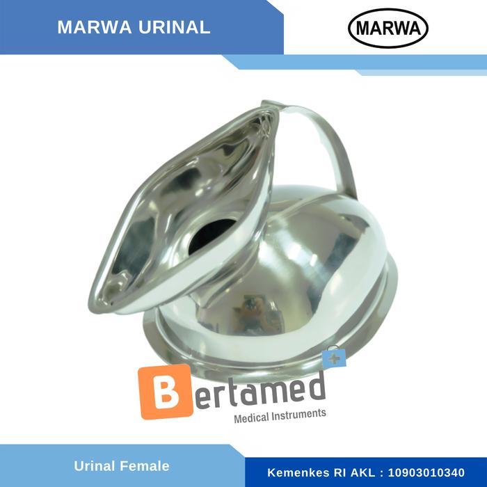 Ready Urinal Female Stainless Steel / Pispot Wanita Cewe Stainless