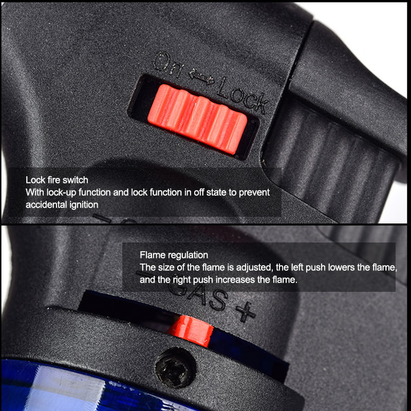 Firetric Korek Api Gas Butane Torch Jet Windproof / Korek Api Torch / Gas Butane - Black