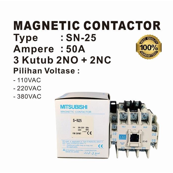 Magnetic Contactor Mitsubishi Sn-25