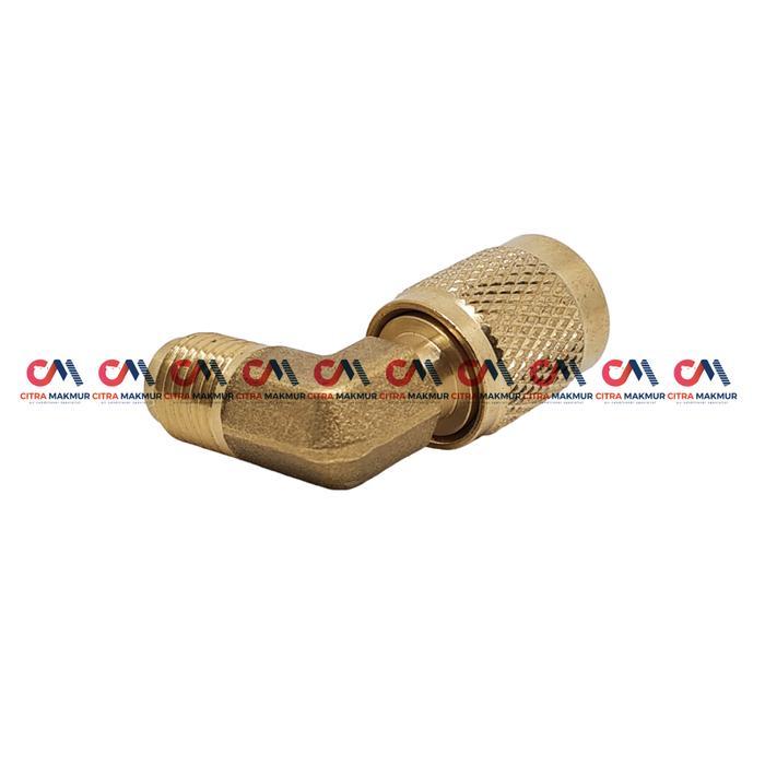 ADAPTOR SAMBUNGAN SELANG MANIFOLD R32 R410 KONEKTOR CONNECTOR FREON REFRIGRANT R 32 R 410 R410A AC