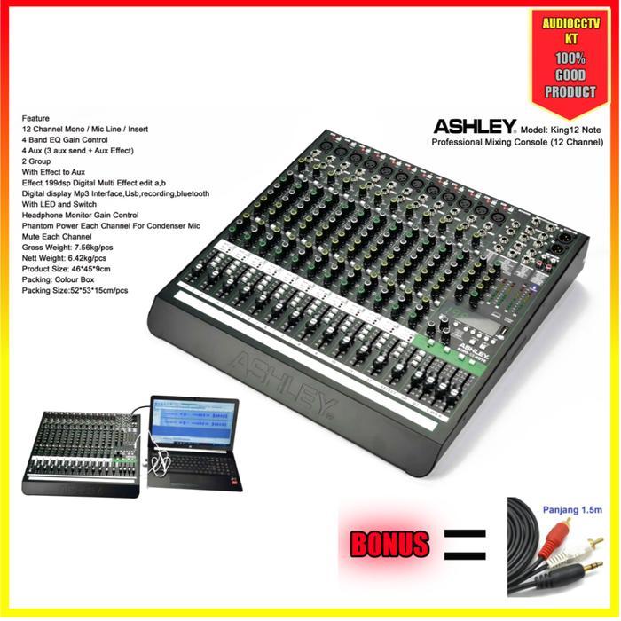 Ashley King 12 Note Audio Mixer Soundcard Recording