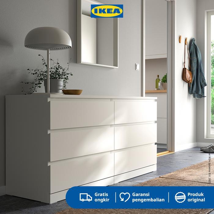 IKEA MALM Lemari 6 Laci Putih Minimalis 160x78 cm Furniture