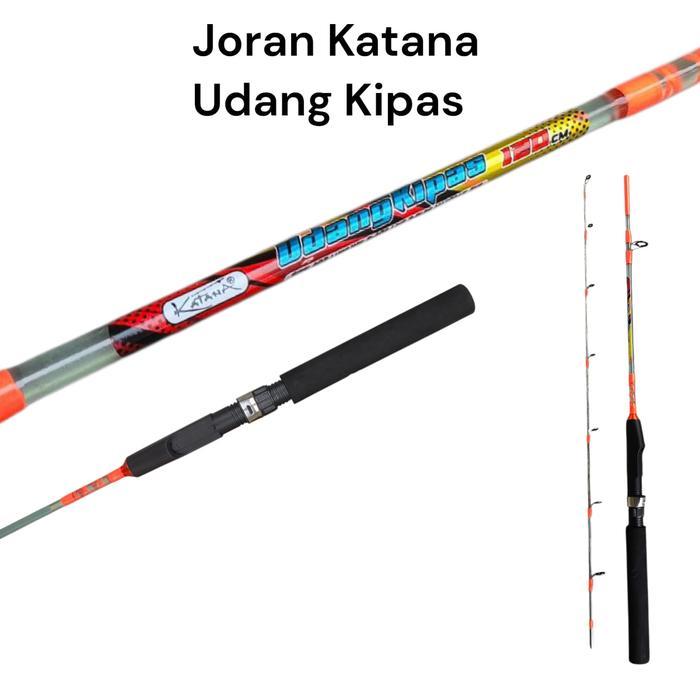 Joran Pancing Katana Udang Kipas Kuat Dan Lentur Fiber Solid Transparan