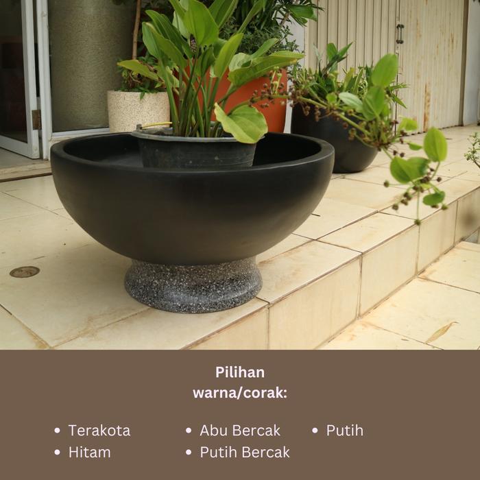 POT TANAMAN AIR TERAKOTA POT TERATAI D60T25
