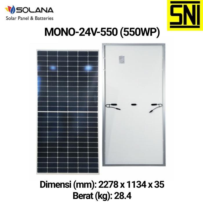 SOLAR PANEL 550WP SOLANA SOLAR CELL MONOCRYSTALLINE