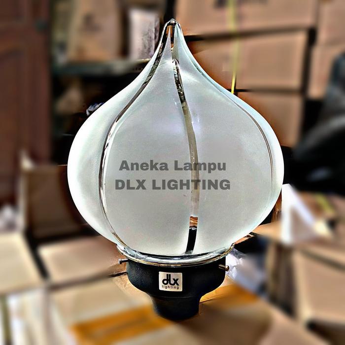DLX LIGHTING TF - 64 LAMPU TAMAN PILAR KUBAH DIAMETER KACA 22CM
