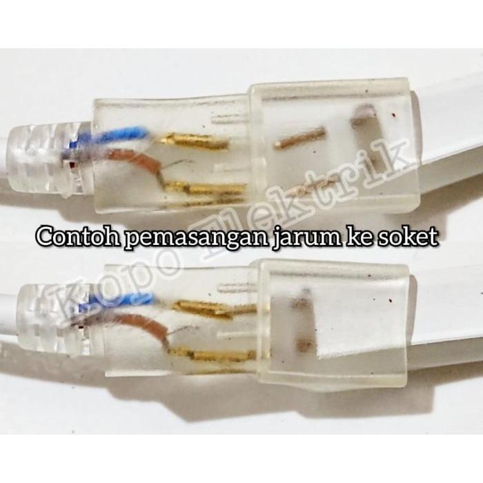 LAMPU STRIP LED FLEXIBLE 5 METER + SOKET / LAMPU NEON FLEX BIRU