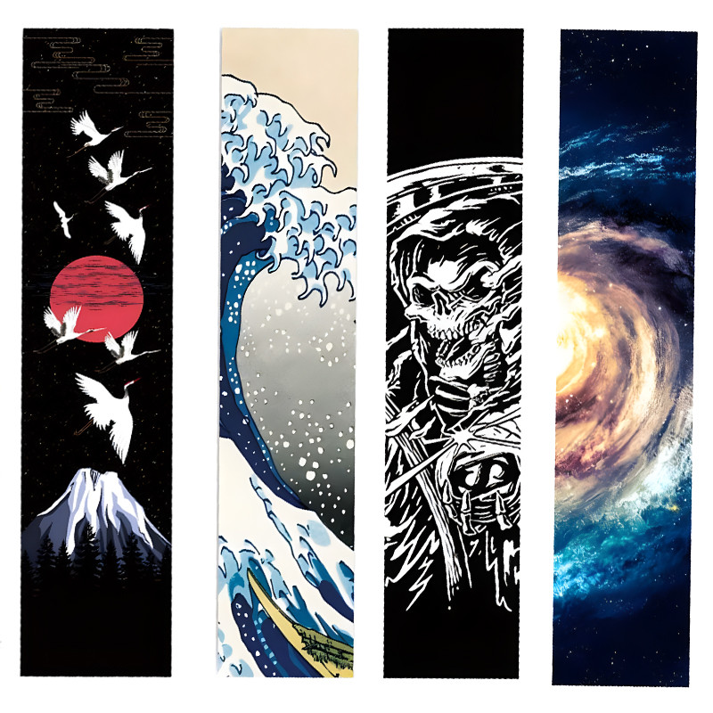 47"X10" Electric Skateboard Longboard Dancing Board Double Rocker Board Waterproof Griptape Sheet