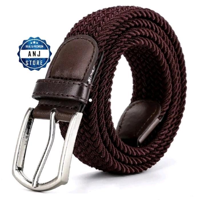 IKAT PINGGANG KARET MELAR PRIA WANITA Gesper Anyam Sabuk Kepang Karet karet Elastis SABUK MELAR