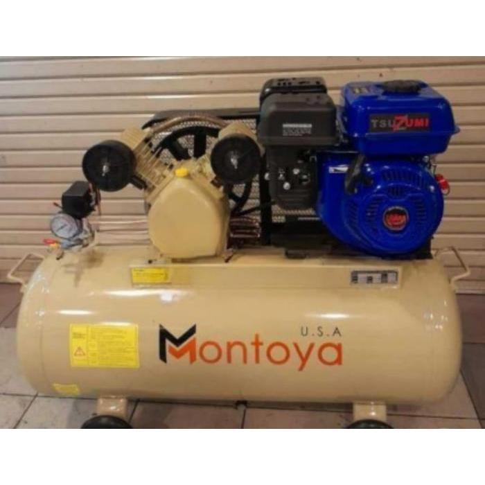 Kompresor Bensin 2 Hp Montoya + Engine Bensin Tsuzumi TX200