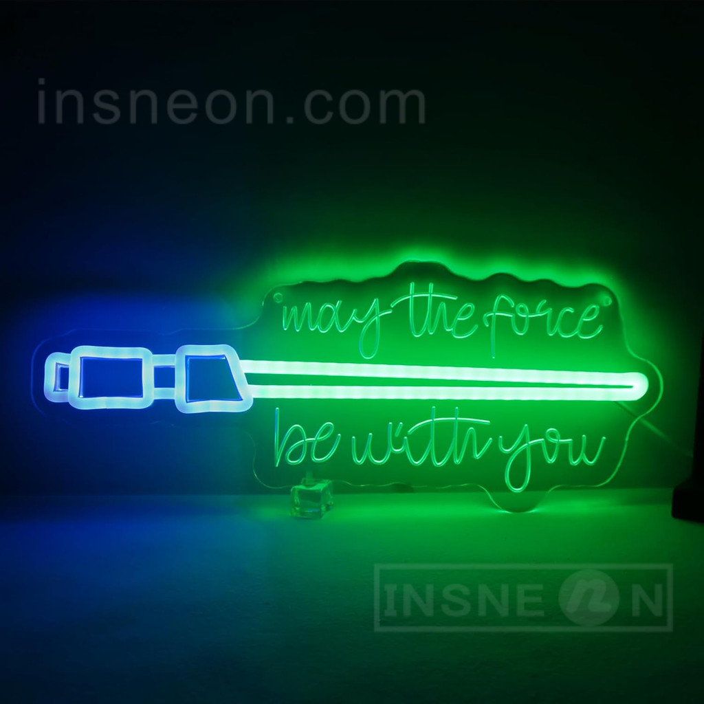 Lightsaber Neon Sign,Gaming LED Lights Sign for Gamer Room Decor,Gaming Signs for Boys Room