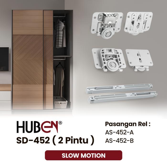 Rel Sliding SAJA SD AS 452 Lemari Pintu Sliding Slow Motion Huben Siap Kirim