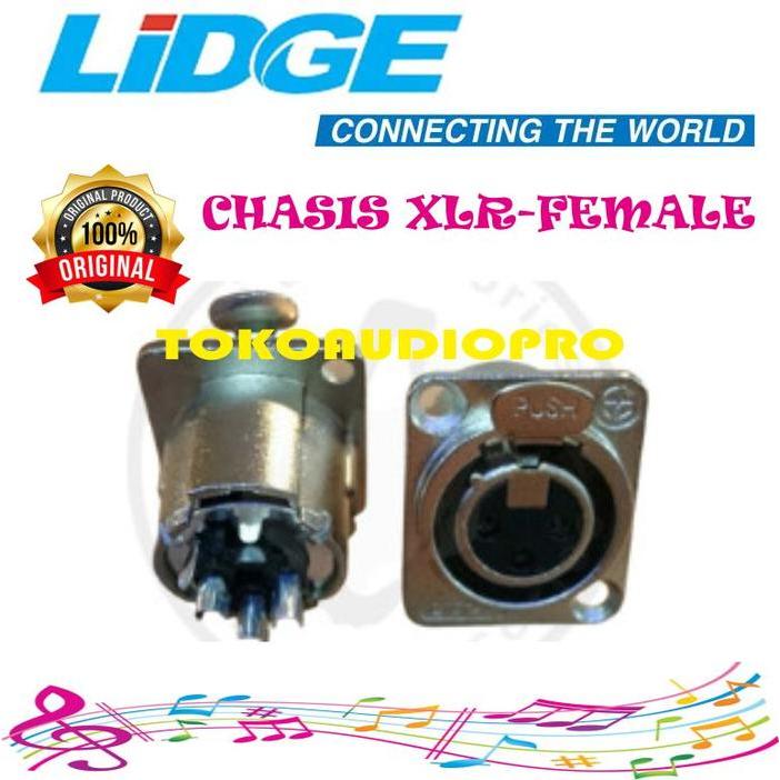 Konektor Xlr Female Chasis Lidge Xlr Chasis Co