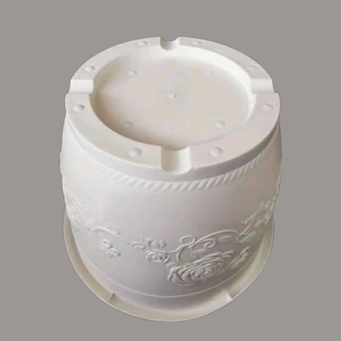 Top POT Tanaman Hias Jumbo Pot Putih 50 Tebal MOTIF BUNGA Pot 50 Besar Diameter 50 Cm Tinggi 38 Cm