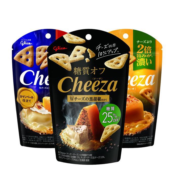 "New" GLICO CHEEZA CAMEMBERT CHEESE CHEDDAR CHEESE CRACKERS SNACK JEPANG
