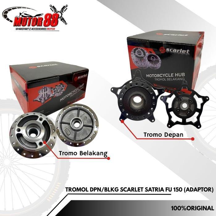 Tromol Depan & Belakang Satria Fu { Adaptor } " Original Scarlet "