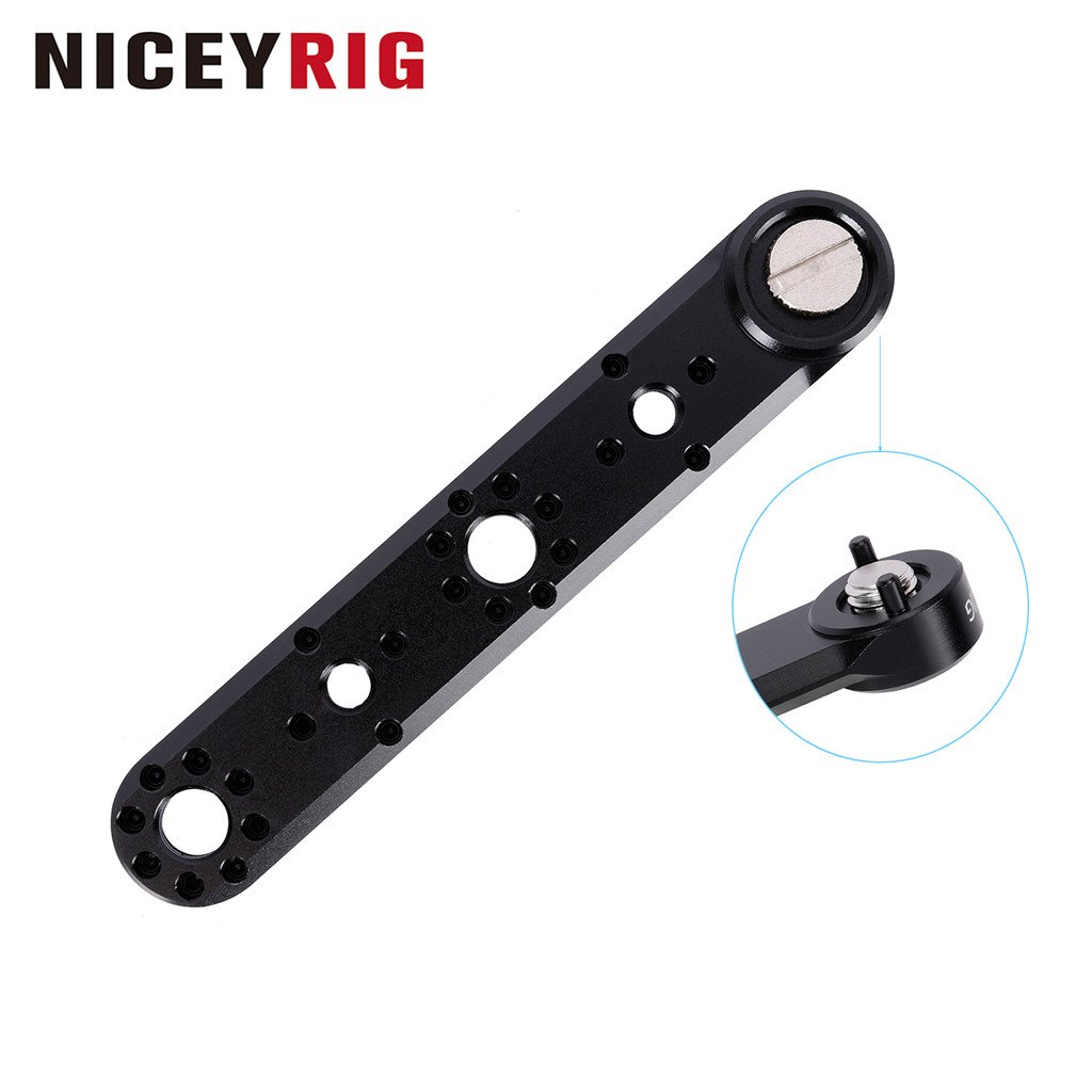 Niceyrig Nato Rail Extension Cheese Plate, Video Accessory Easy Expansion Bar With 1/4 & 3/8 Arri