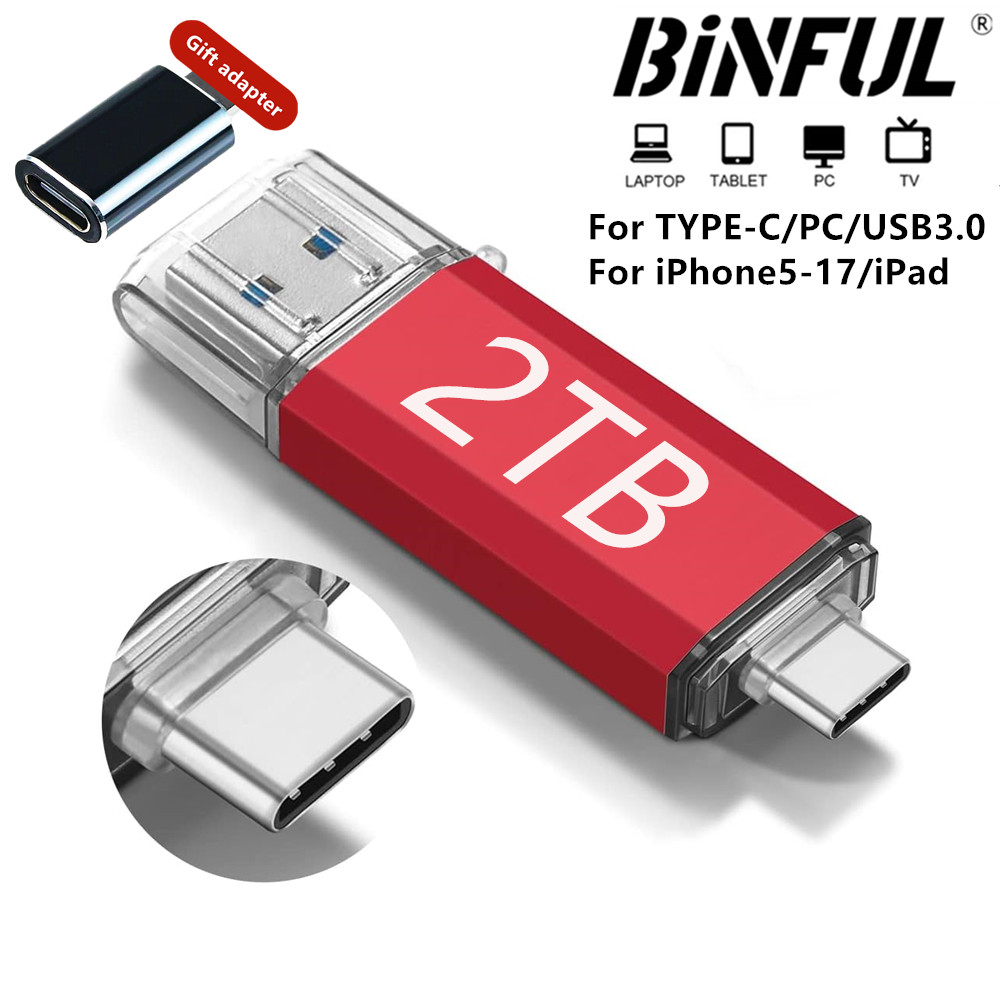 2Tb Otg Usb Flash Dr Usb 3.0 Type C For Ipad 1Tb 512Gb 256G Pendr Android Laptop Memory Stick