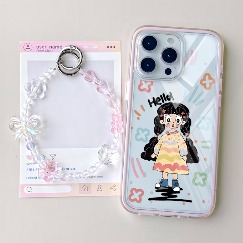 Gadis Bercahaya 2 In 1 Casing Iphone 16 Pro Max 17 Pro Max 14 11 15 Pro 12 Pro 16 Plus 13 Ckhd Cewek