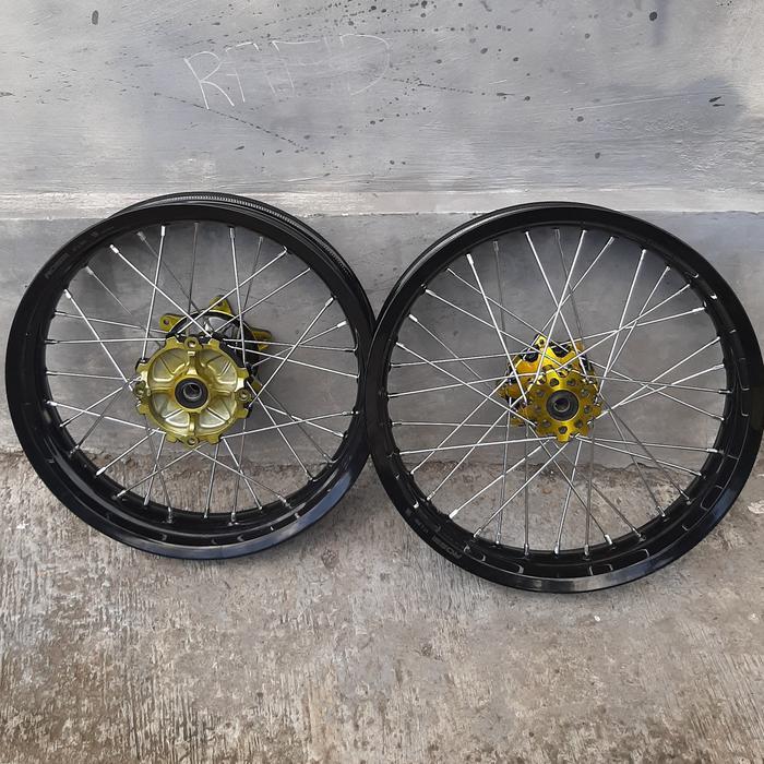 Paket Roda Supermoto CRF Velg Rossi 250/300 Ring 17 Murah - Tanpa BAN