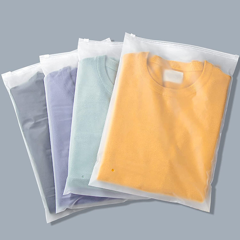 10PCS Travel Frosted Ziplock Bag PE Storage Bag Plastic Zipper EVA Translucent Bag Ziplock Bag