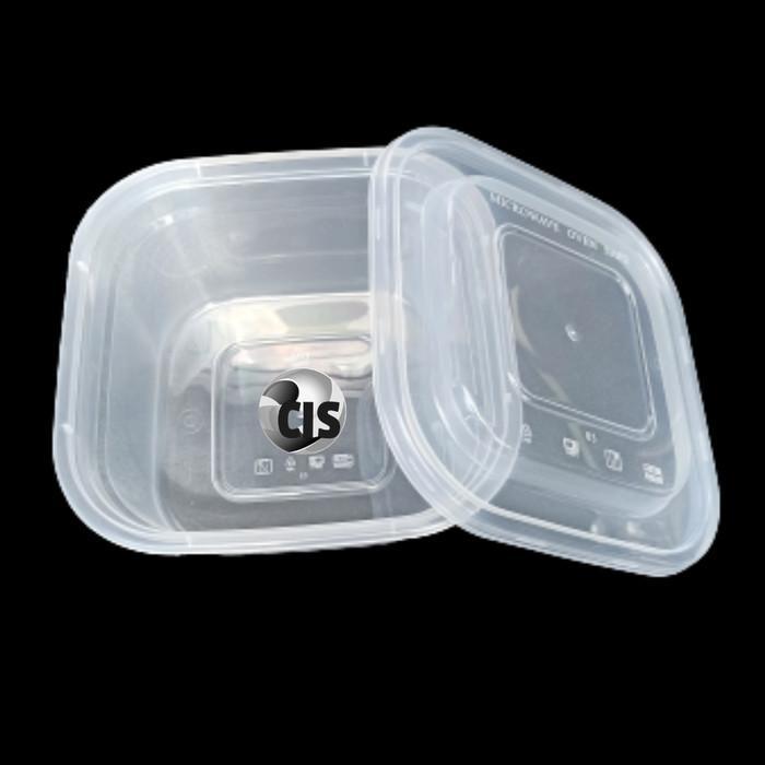 Thinwall Square 350 Ml / Thinwall Kotak 350 Ml - 25 Pcs