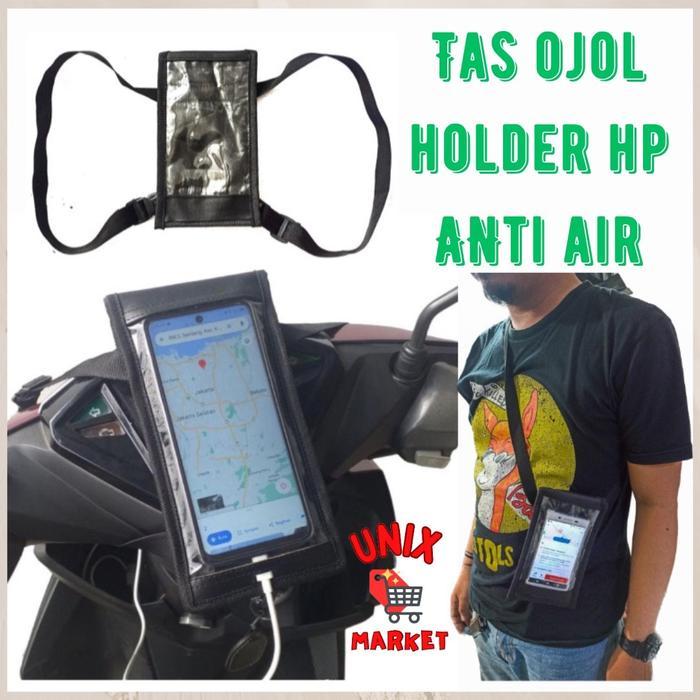 [UNIXMARKET] HOLDER HP MOTOR TAS MOTOR TAS OJOL HP TAS GOJEK TAS GRAB ANTI AIR HUJAN WATERPROOF TAS