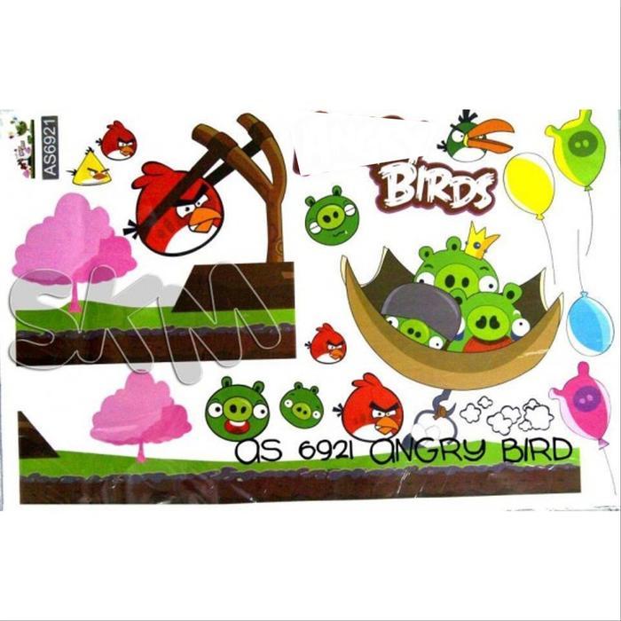 Meth As6921 Angry Bird N Green Pig 60X90 Walstiker Wallsticker Walstiker
