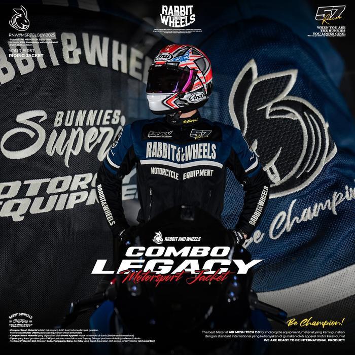 COMBO LEGACY NAVY Motorsport Jacket - RABBIT AND WHEELS