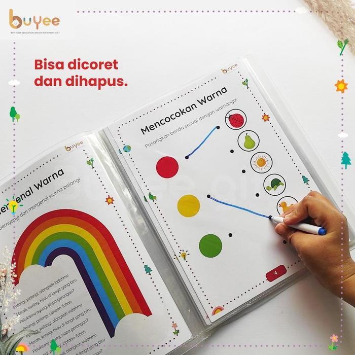 BUYEE GIFT - Activity Worksheet Lembar Kerja Edukasi Anak Buku Belajar Anak Usia Dini 2-4 Tahun