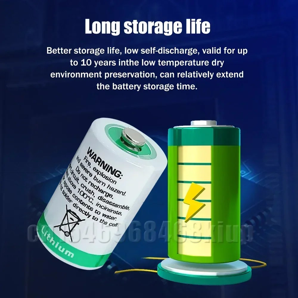 100PCS 100% New LS14250 R6 L14250 14250 1/2AA TL-5902 ER14250 3.6V Lithium Battery For CNC Machine