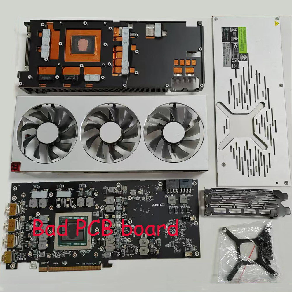 Original Used For AMD Radeon VII Heatsink Cooling Fan or Bad PCB board