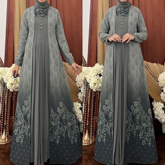 Ini Murah Gamis Alila Jemia Hijab ( Dress+Hijab) 249 Gamis Muslim