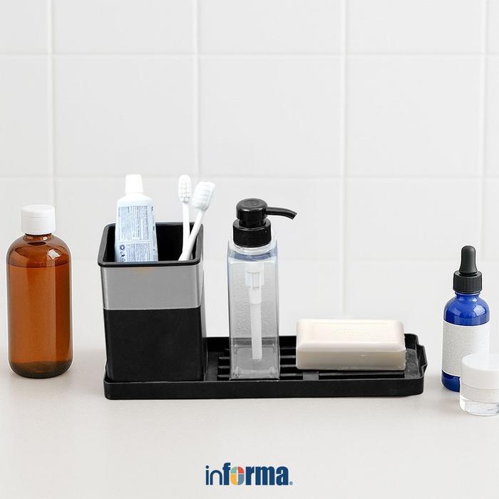 Informa Waller Dispenser Sabun Dengan Drainer - Hitam