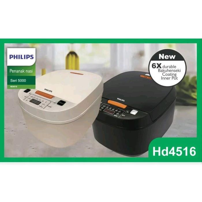 Philips Penanak Nasi Mejikom Hd4516 Seri 5000 Dengan 6X Durable Bakuhenseki Coating Inner Pot