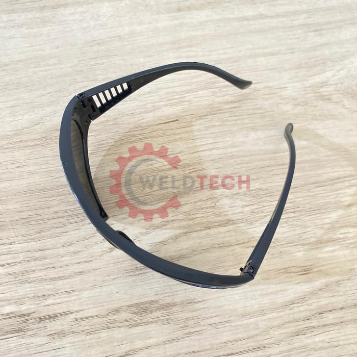 "New" KACAMATA LAS SAFETY HITAM PEKAT ANTI RADIASI / ANTI PECAH HITAM PEKAT